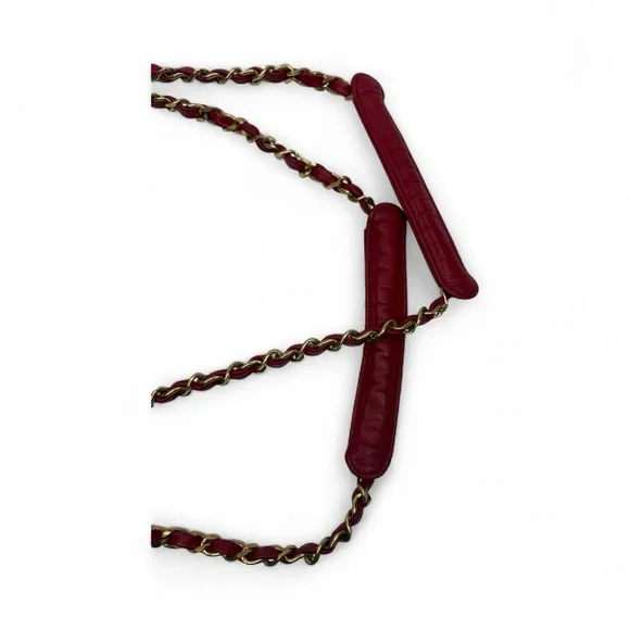 CHANEL Authentic Grand Shopping Tote (GST) in Red Leather — Iconic Shoulder Bag - Picture 6 of 10